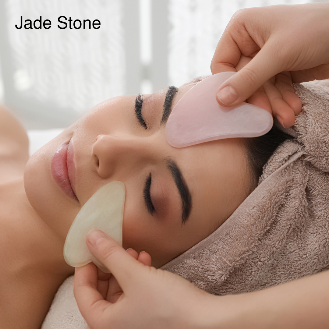  Gua Sha Facial Tool, Jade Stone Guasha Board For SPA Acupuncture Care Trigger Point Care, Gua Sha