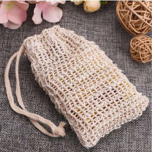 Loofah bag for natural soap