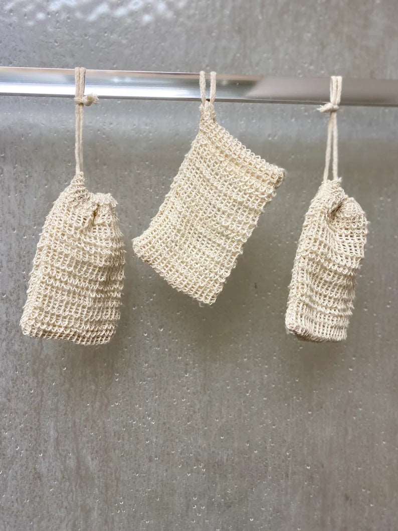 Loofah bag for natural soap