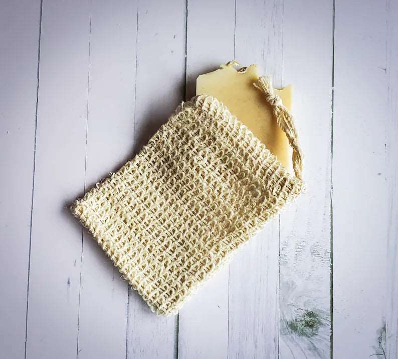 Loofah bag for natural soap